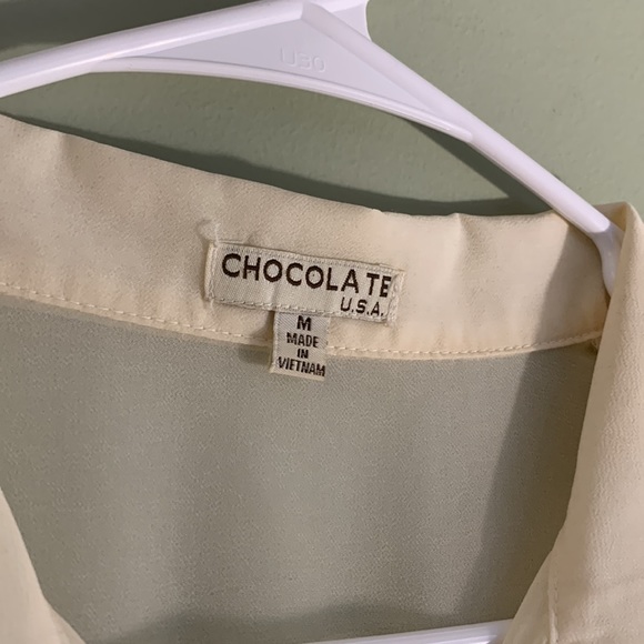 White see through sleeveless blouse - Picture 4 of 5